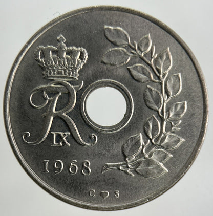 1968 Denmark 25 Ore Coin | Fine Collectable Grade