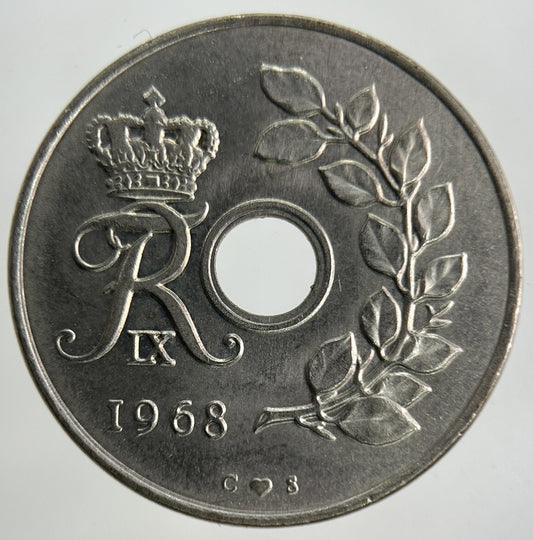1968 Denmark 25 Ore Coin | Fine Collectable Grade