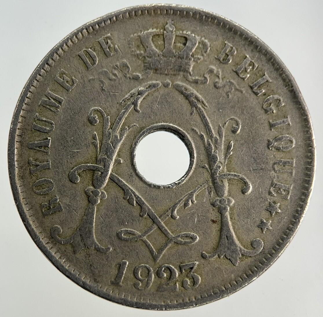 1923 Belgium 25 Centimes Coin | Fine Collectable Grade