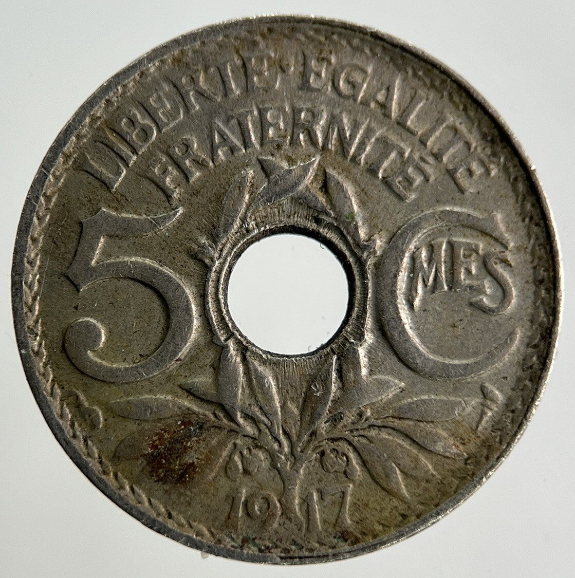 1917 France 5 Centimes Coin | Fine Collectable Grade