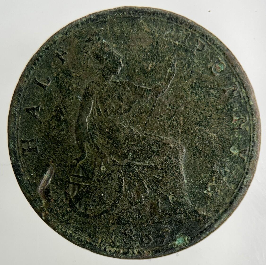 1887 Victoria Half-Penny Coin | Collectable Grade