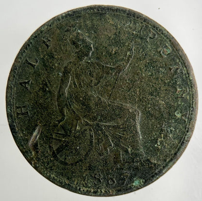 1887 Victoria Half-Penny Coin | Collectable Grade