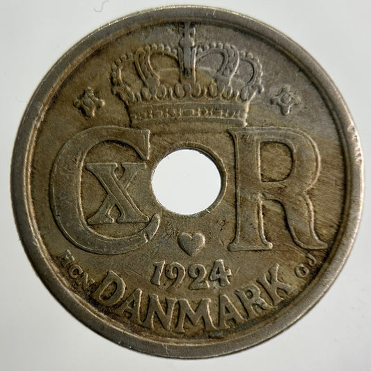 1924 Denmark 25 Ore Coin | Collectable Grade
