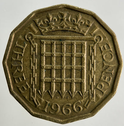 1966 Elizabeth II 2nd Brass Threepence Coin | Fine Collectable Grade
