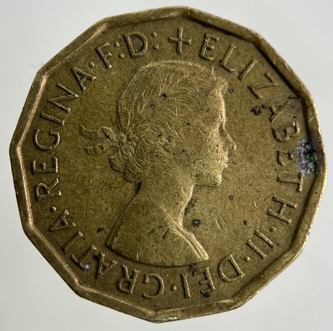 1966 Elizabeth II 2nd Brass Threepence Coin | Fine Collectable Grade