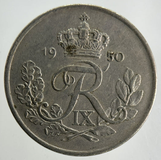 1950 Denmark 25 Ore Coin | Fine Collectable Grade