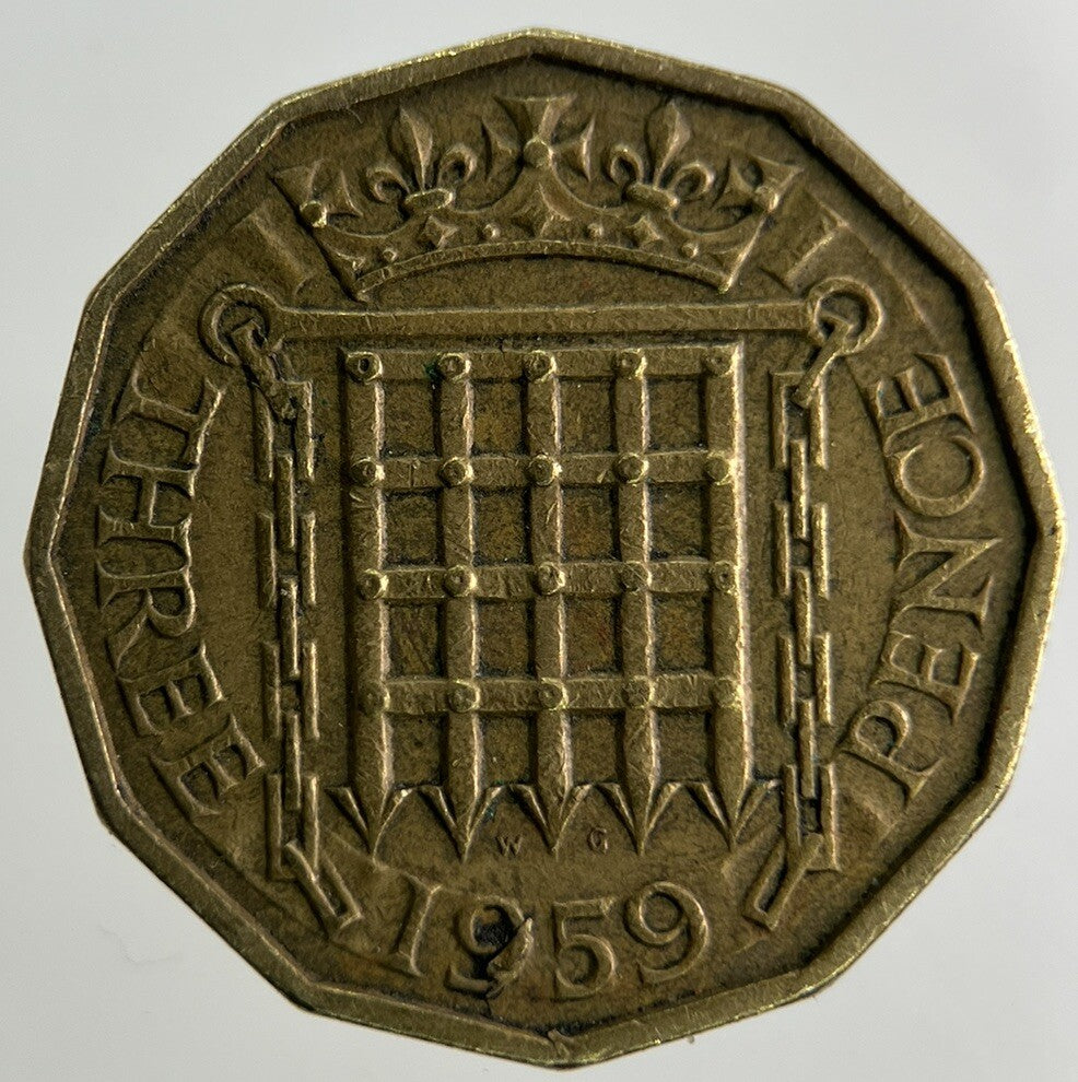 1959 Elizabeth II 2nd Brass Threepence Coin | Fine Collectable Grade