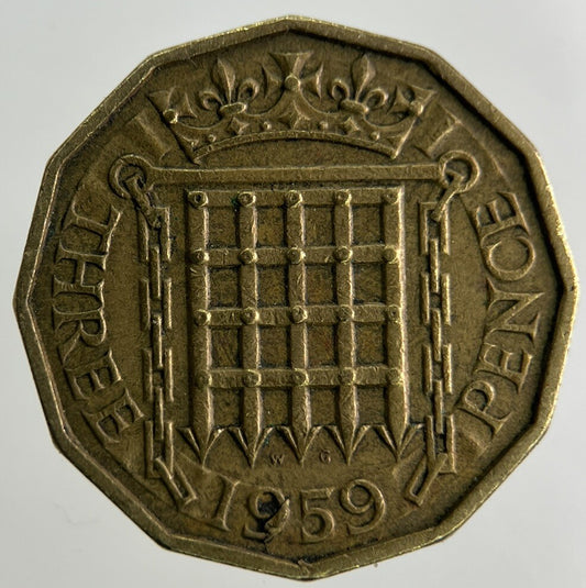 1959 Elizabeth II 2nd Brass Threepence Coin | Fine Collectable Grade
