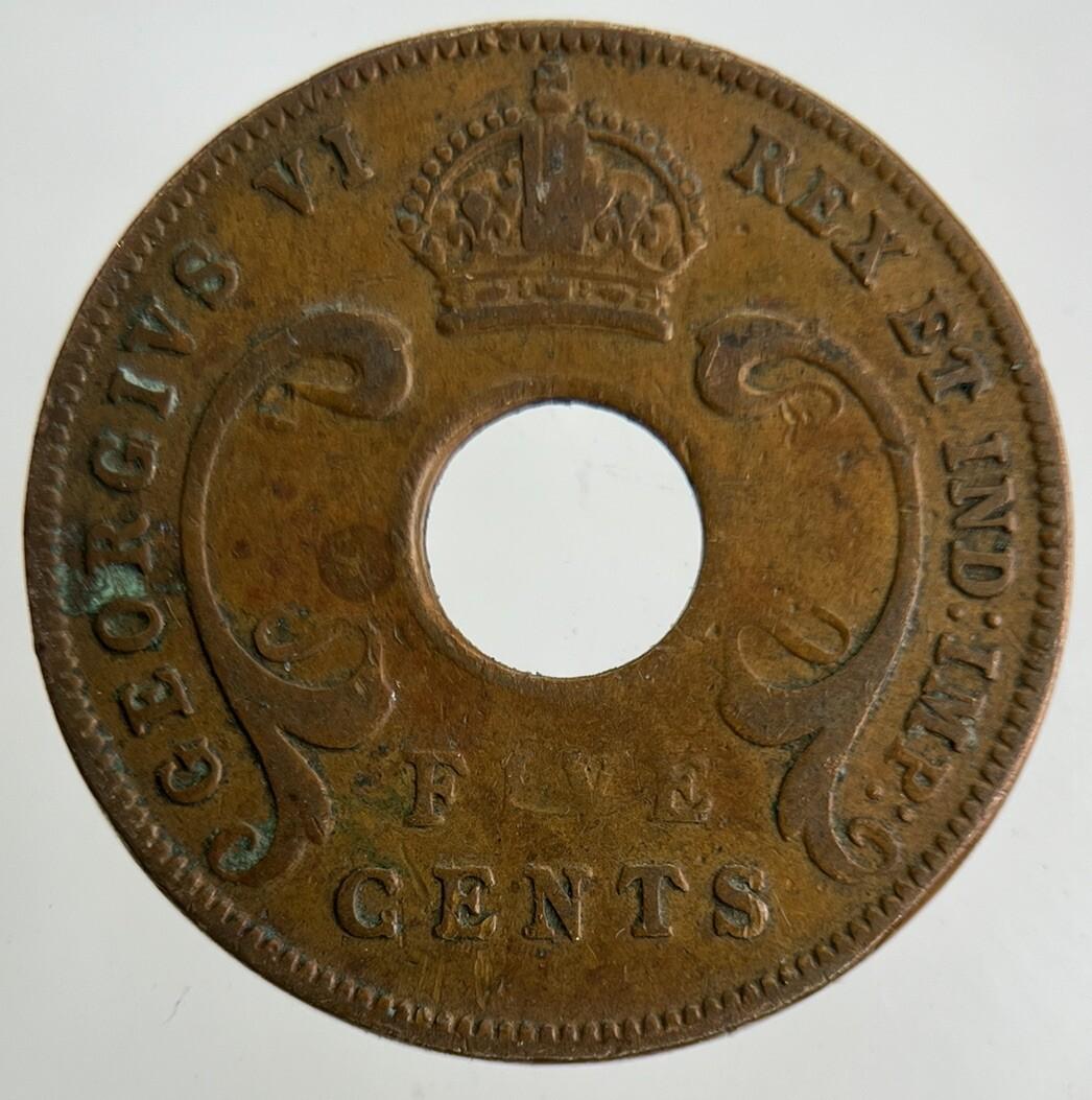 1942 East Africa 5 Cents Coin | Collectable Grade