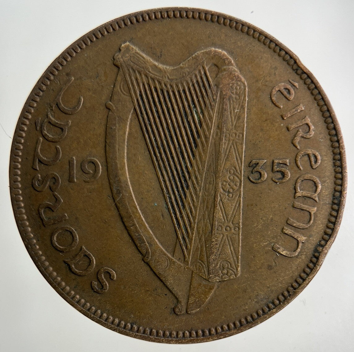1935 Irish One Penny Coin | Fine Collectable Grade