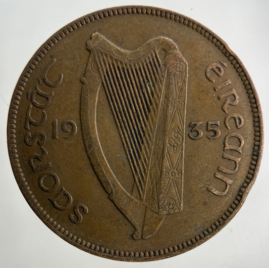 1935 Irish One Penny Coin | Fine Collectable Grade