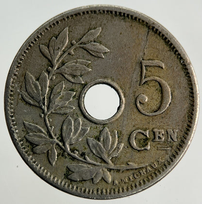 1906 Belgium 5 Centimes Coin | Fine Collectable Grade