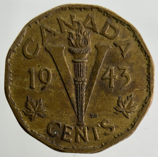1943 Canada 5 Cents Coin | Fine Collectable Grade