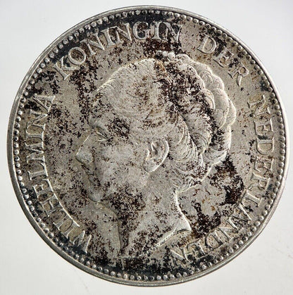 1931 Netherlands 1 Gulden Silver Coin | Very High Grade
