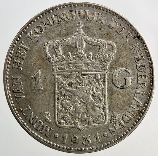 1931 Netherlands 1 Gulden Silver Coin | Fine Collectable Grade