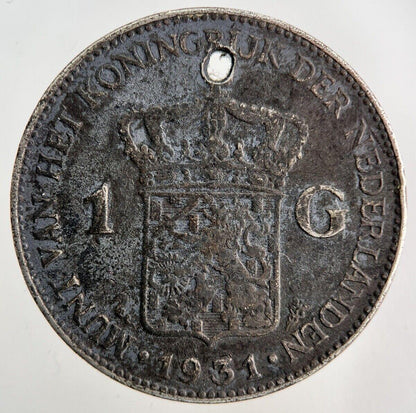 1931 Netherlands 1 Gulden Silver Coin | Collectable Grade