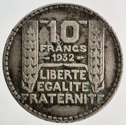 1932 France 10 Franc Silver Coin | Fine Collectable Grade