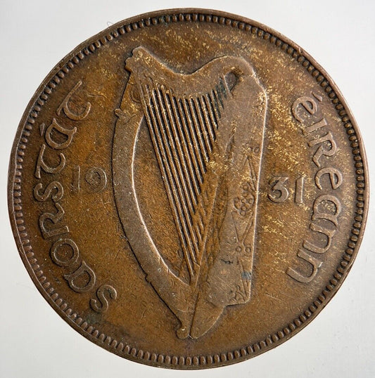 1931 Irish One Penny Coin | Collectable Grade