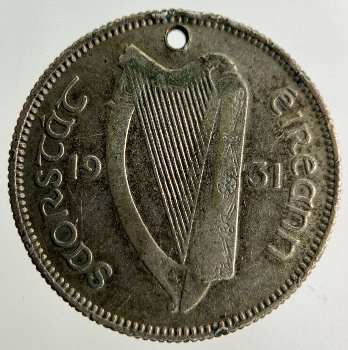 1931 Irish Shilling Silver Coin | Fine Collectable Grade