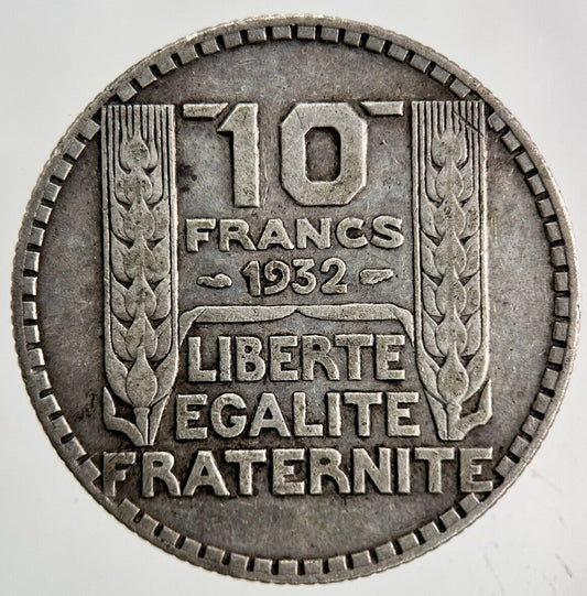 1932 France 10 Francs Silver Coin | Very High Grade
