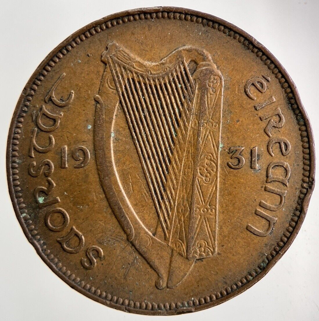 1931 Irish One Penny Coin | Fine Collectable Grade