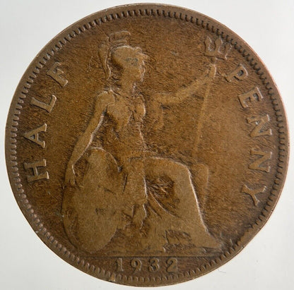 1932 George V Half-Penny Coin | Collectable Grade