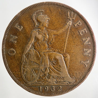 1932 George V One Penny Coin | Fine Collectable Grade