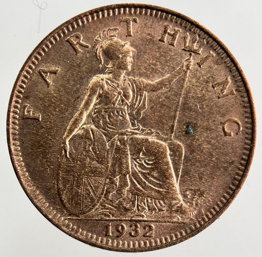 1932 George V Farthing Coin | UNC Uncirculated Grade