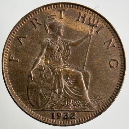 1932 George V Farthing Coin | UNC Uncirculated Grade