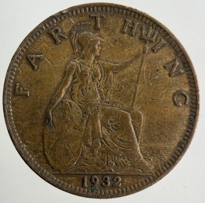 1932 George V Farthing Coin | Fine Collectable Grade