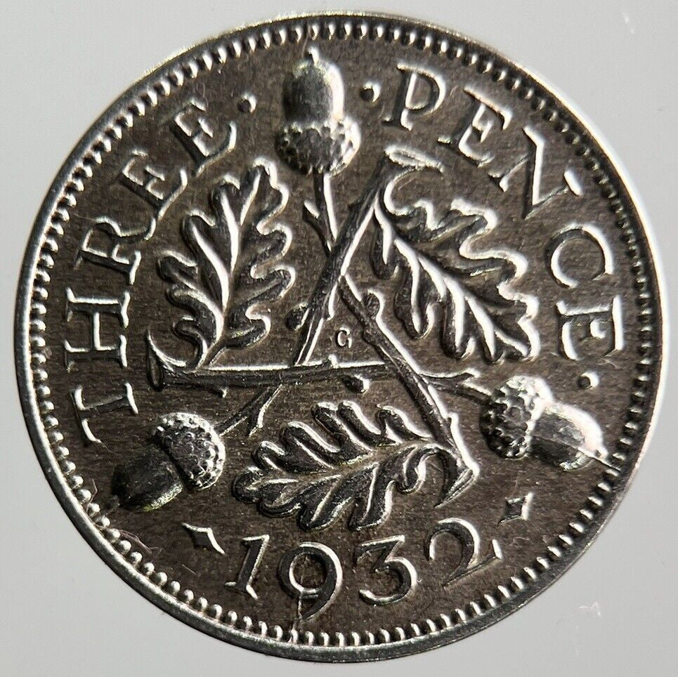 1932 George V Threepence Silver Coin | Very High Grade | a4074