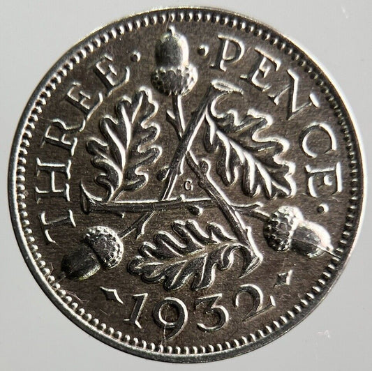 1932 George V Threepence Silver Coin | Very High Grade | a4074