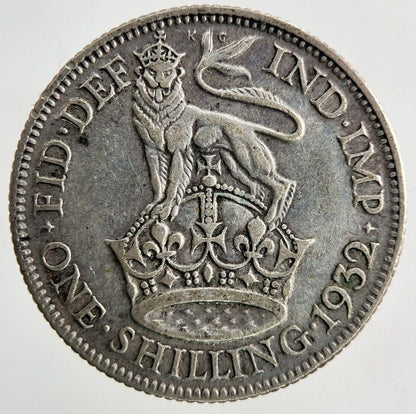 1932 George V Shilling Silver Coin | Fine Collectable Grade