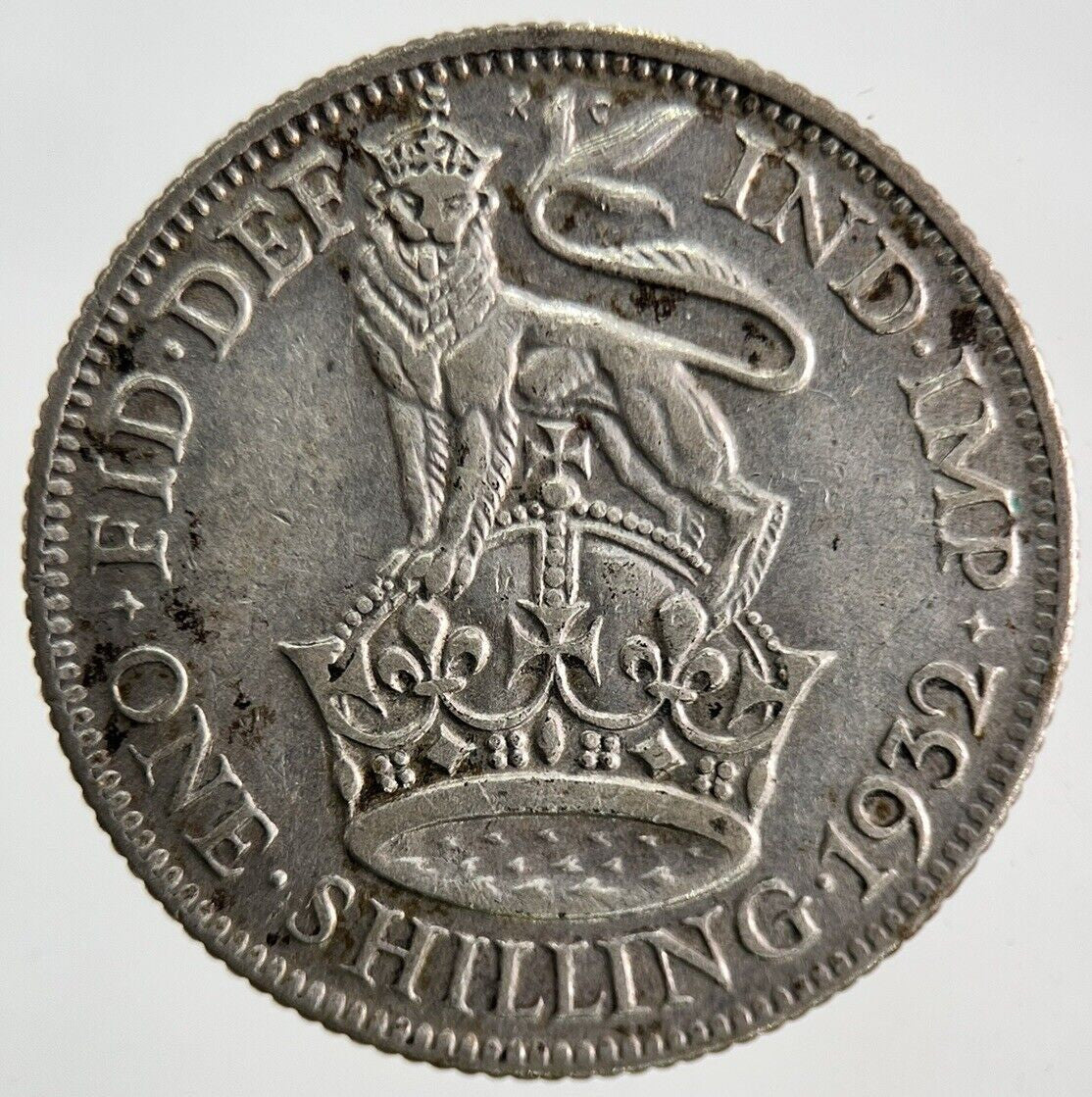 1932 George V Silver Shilling Coin | Fine Collectable Grade