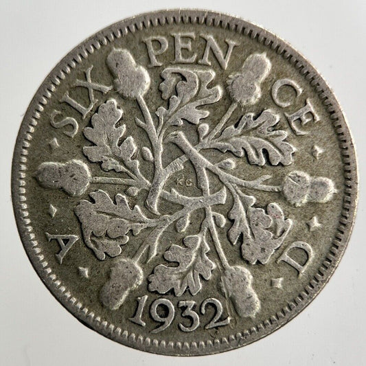 1932 George V Sixpence Silver Coin | Collectable Grade