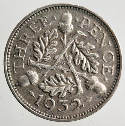 1932 George V Threepence Silver Coin | Fine Collectable Grade