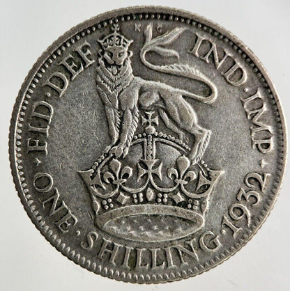1932 George V Shilling Silver Coin | Fine Collectable Grade