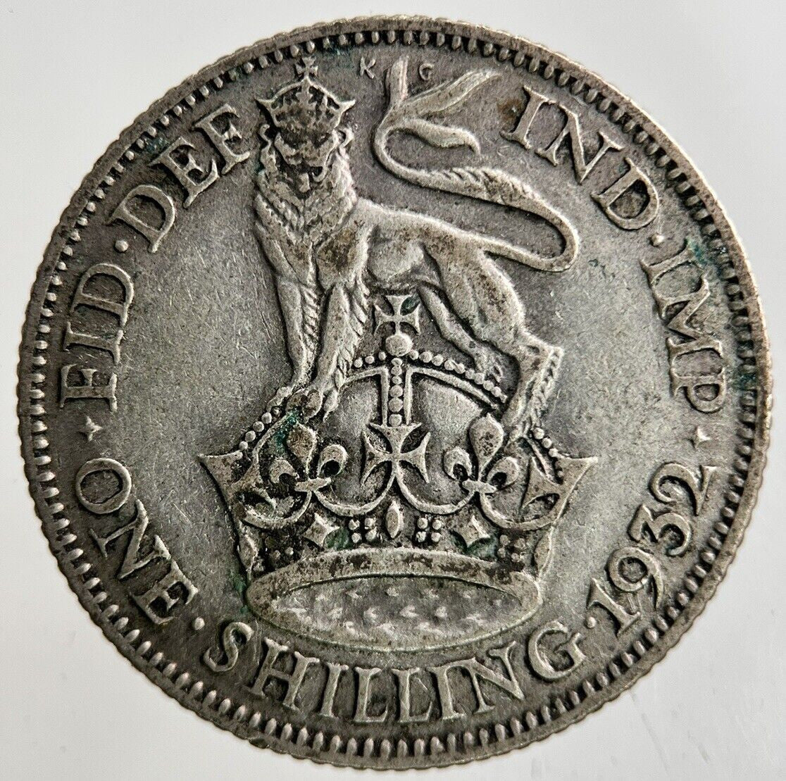 1932 George V Shilling Silver Coin | Fine Collectable Grade