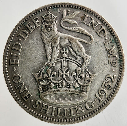 1932 George V Shilling Silver Coin | Fine Collectable Grade