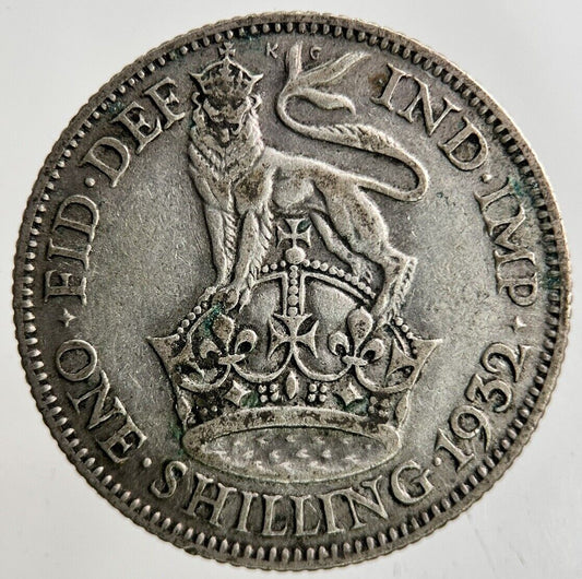 1932 George V Shilling Silver Coin | Fine Collectable Grade