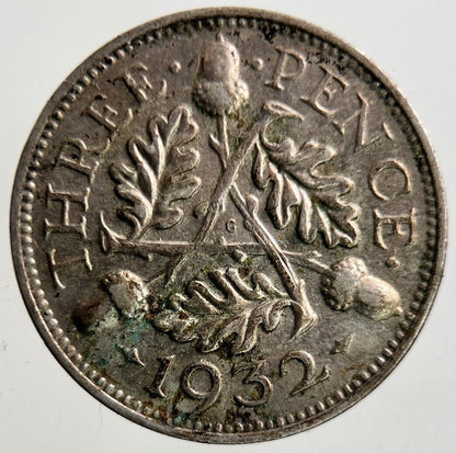 1932 George V Threepence Silver Coin | Fine Collectable Grade