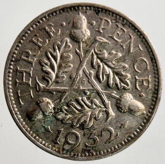 1932 George V Threepence Silver Coin | Fine Collectable Grade
