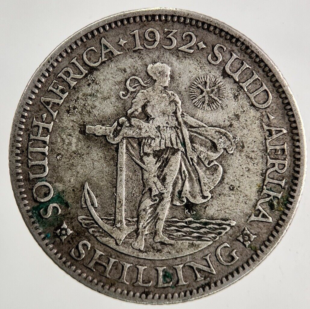 1932 South Africa One Shilling Silver Coin | Fine Collectable Grade