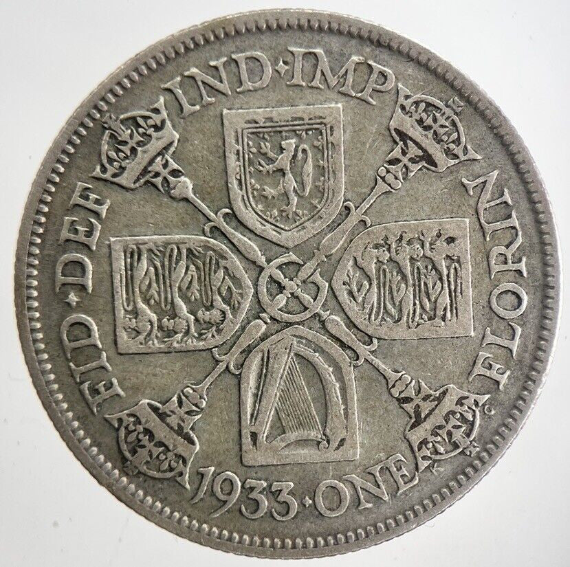 1933 George V Florin Silver Coin | Fine Collectable Grade