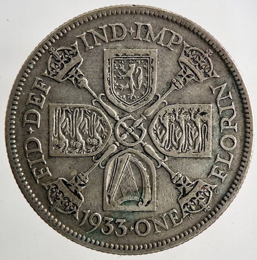 1933 George V Florin Silver Coin | Fine Collectable Grade