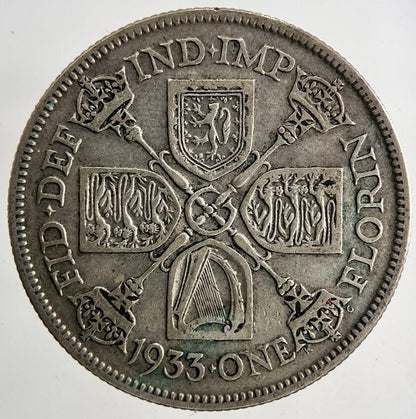 1933 George V Florin Silver Coin | Fine Collectable Grade