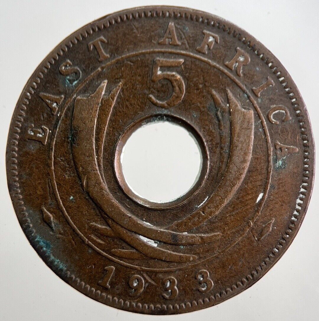 1933 East Africa 5 Five Cents Coin | Collectable Grade | a7554