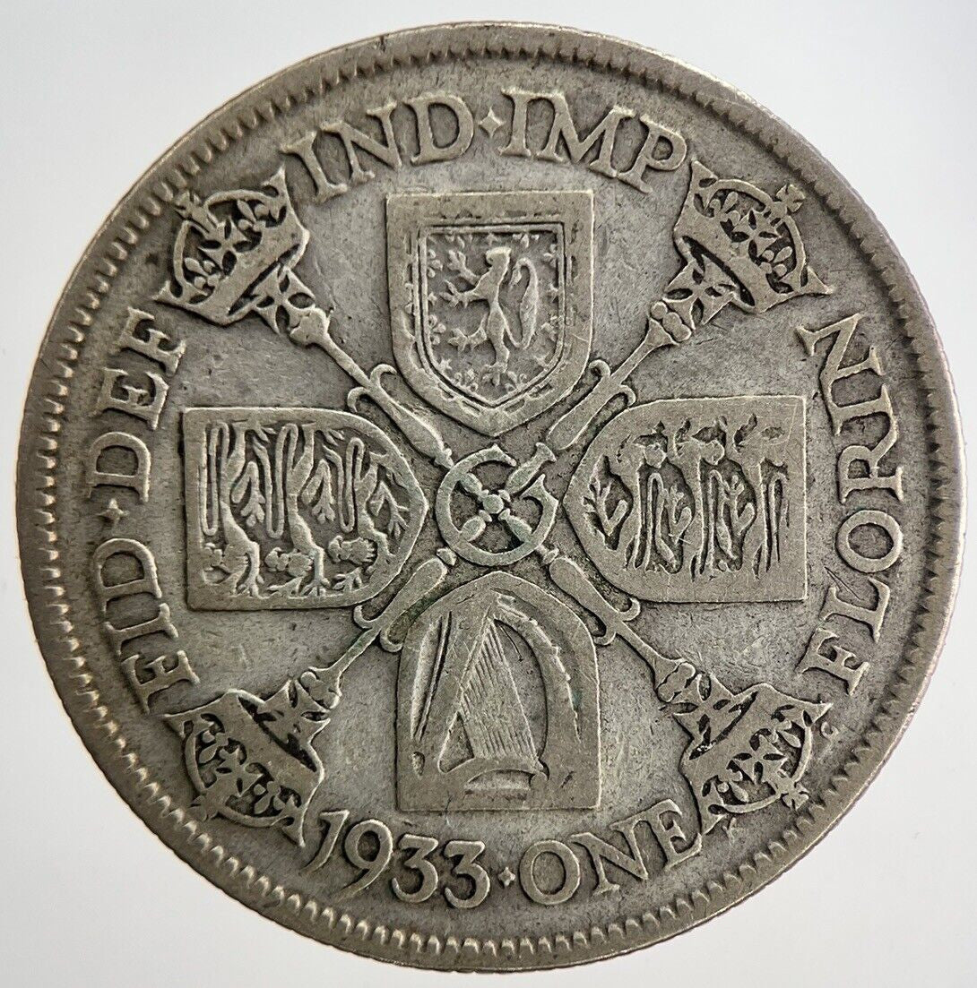 1933 George V Florin Silver Coin | Fine Collectable Grade