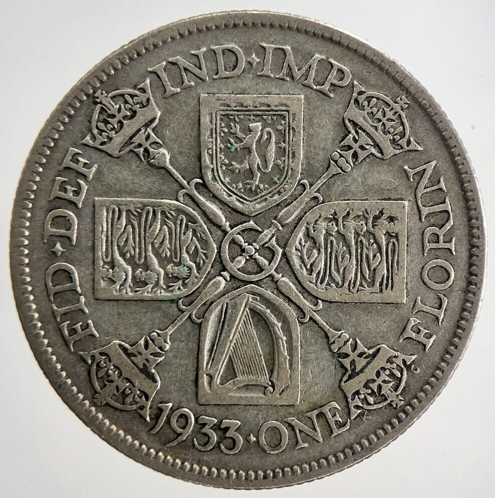 1933 George V Florin Silver Coin | Fine Collectable Grade