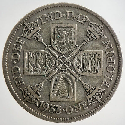 1933 George V Florin Silver Coin | Fine Collectable Grade